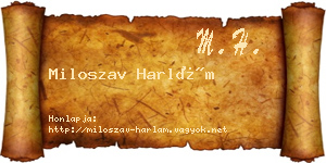 Miloszav Harlám névjegykártya